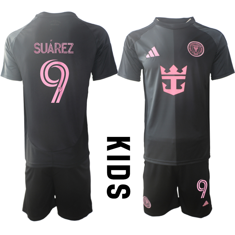 Youth 2025-2026 Club Inter Milan CF away Black 9 Soccer Jersey